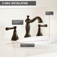 thumbnail image 5 of Delta Faucet Cassidy 2 Handle Widespread Lavatory, Venetian Bronze 3597LF-RBMPU, 5 of 5