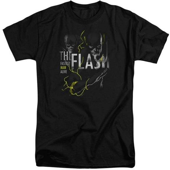 DC Flash Bold Flash S/S Adult Tall 18/1 T-Shirt Black