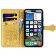 thumbnail image 4 of Funda Cartera FOXDOCK para iPhone 16 Plus , Flip PU con Relieve de Gatos y Perros, Tarjetero y Soporte, 4 of 6