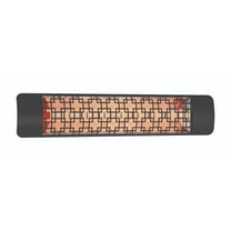 Eurofase Heating - 5000 Watt Electric Infrared Dual Element Heater-277 Voltage-Black Finish-Brix Decorative Fascia
