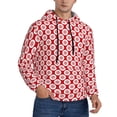 thumbnail image 2 of Pofeuu Snowflakes Print Mens Casual Hooded Collar Drawstring Hoodies Pullover Sweatshirts Casual Long Sleeve Shirts-X-Large, 2 of 7