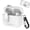 White, variant on For AirPods Pro 3 Leather Texture Wireless Earphones Case with Hook & Holder For AirPods Pro 3