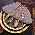 thumbnail image 4 of Silverware Flatware Set, 8pcs/lot Portable Stainless Steel Table Knife Fork Set Dinnerware Korean Food Tableware Sets BY (Color : Clear), 4 of 7