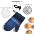 thumbnail image 3 of Sikiie Retro Blue Glitter Oven Mitts and Pot Holders, Silicone Oven Gloves, Heat Resistant Oven Mitts 4Pcs Set, 3 of 6
