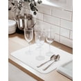 thumbnail image 3 of Pure White Dish Drying Mat 16x18 inch Solid Color Super Absorbent Microfiber Dish Drying Pad for Kitchen Countertops Sink Dish Drainer Racks Coffee Bar Mats 1 Pack, 3 of 8