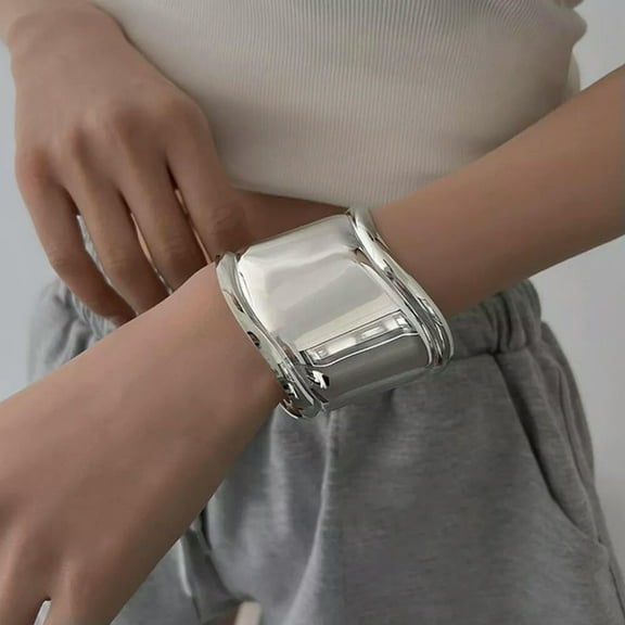 EOEMY Metal Cuff Bracelet Female Wrist Jewelry Women Bangle Bracelet Open Bangle