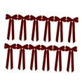 thumbnail image 3 of 12 coronas navideñas de terciopelo para puerta, decoración navideña, corona vintage. Burdeos, 3 of 9