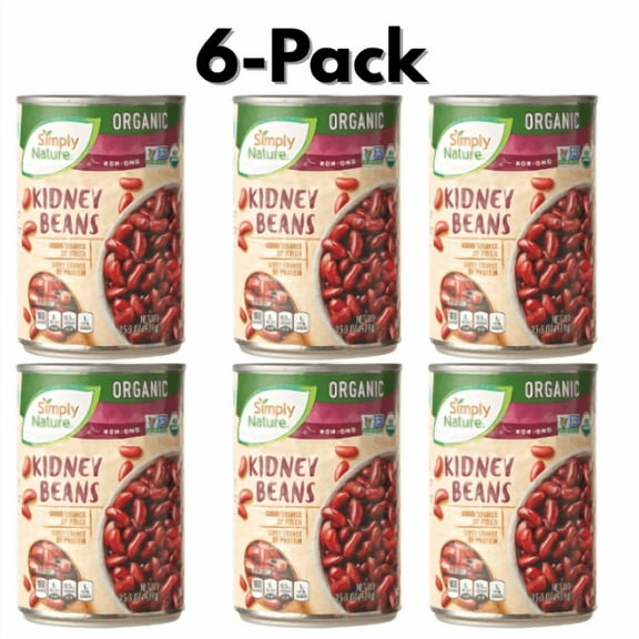 Simply Nature Organic Kidney Beans 6-Pack 15.5 oz