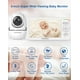 thumbnail image 2 of HelloBaby Monitor de bebé con cámara y audio, primer monitor de cámara para bebé con pantalla IPS de 6 '', sin WiFi, batería de 30 horas, ECO, VOX, conversación bidireccional, visión nocturna, 1000 pi, 2 of 5