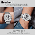 thumbnail image 6 of Hearkent Atomic Digital Talking Watch For Elderly Receives US signals Automatic Time And Date correction Big Numbers Easy To See Loud And Clear Male English Speaking (SILVER), 6 of 6