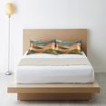 thumbnail image 6 of Yayeee Pillowcase King Size Set of 2 Satin Wrinkle Resistant Envelope Pillow Case, Abstract Wavy Landscape, 6 of 8