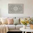 thumbnail image 3 of Canvas Wall Art, Grey Boho Framed Artwork for Living Room, Floral Traditional Classic Modern Gallery Wrapped Canvas Prints Art Ready to Hang Wall Decor for Bedroom Office, 32"x24", 3 of 9