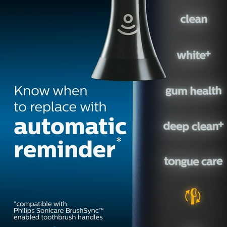 Philips Sonicare - Premium Plaque Control Brush Heads (2-Pack) - Black