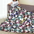 thumbnail image 6 of Pofeuu Panda And Glasses Print Ultra-Soft Micro Fleece Blanket,for Bed Or Sofa,All Season Throw Blankets Flannel Blanket-80"x60", 6 of 7