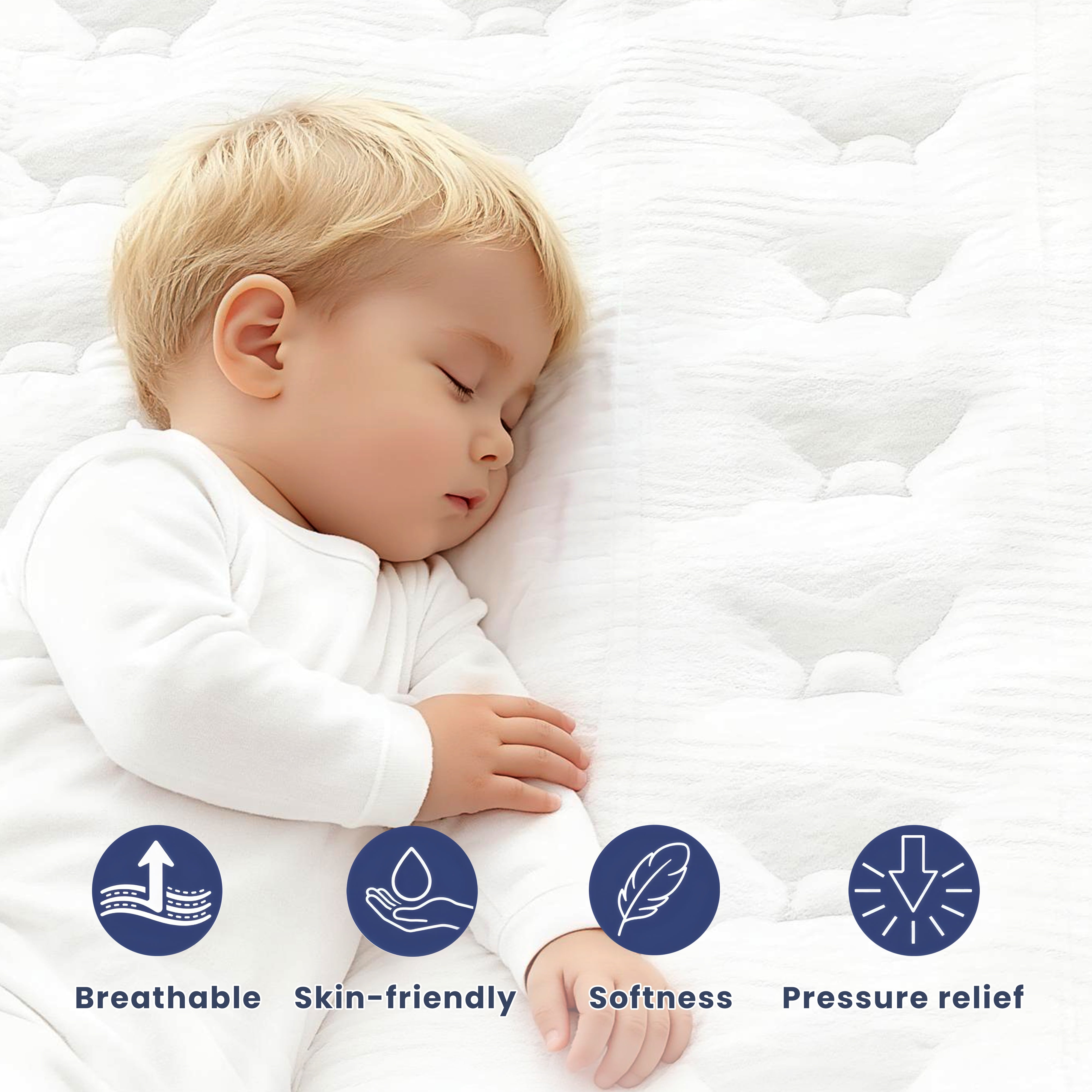 HSUNNS 10" Full Size Mattress with Breathable Fabric, 7-Zoned Cool Memory Foam Mattress for Sleep Support and Pressure Relief, Medium Firm Mattress