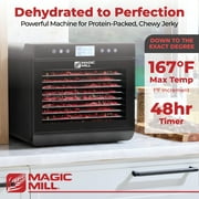 Magic Mill Premium Dehydrator Machine with 10 XL Stainless Steel Trays, Extra Large Capacity Food Dehydrator for Home Kitchen Countertop Use