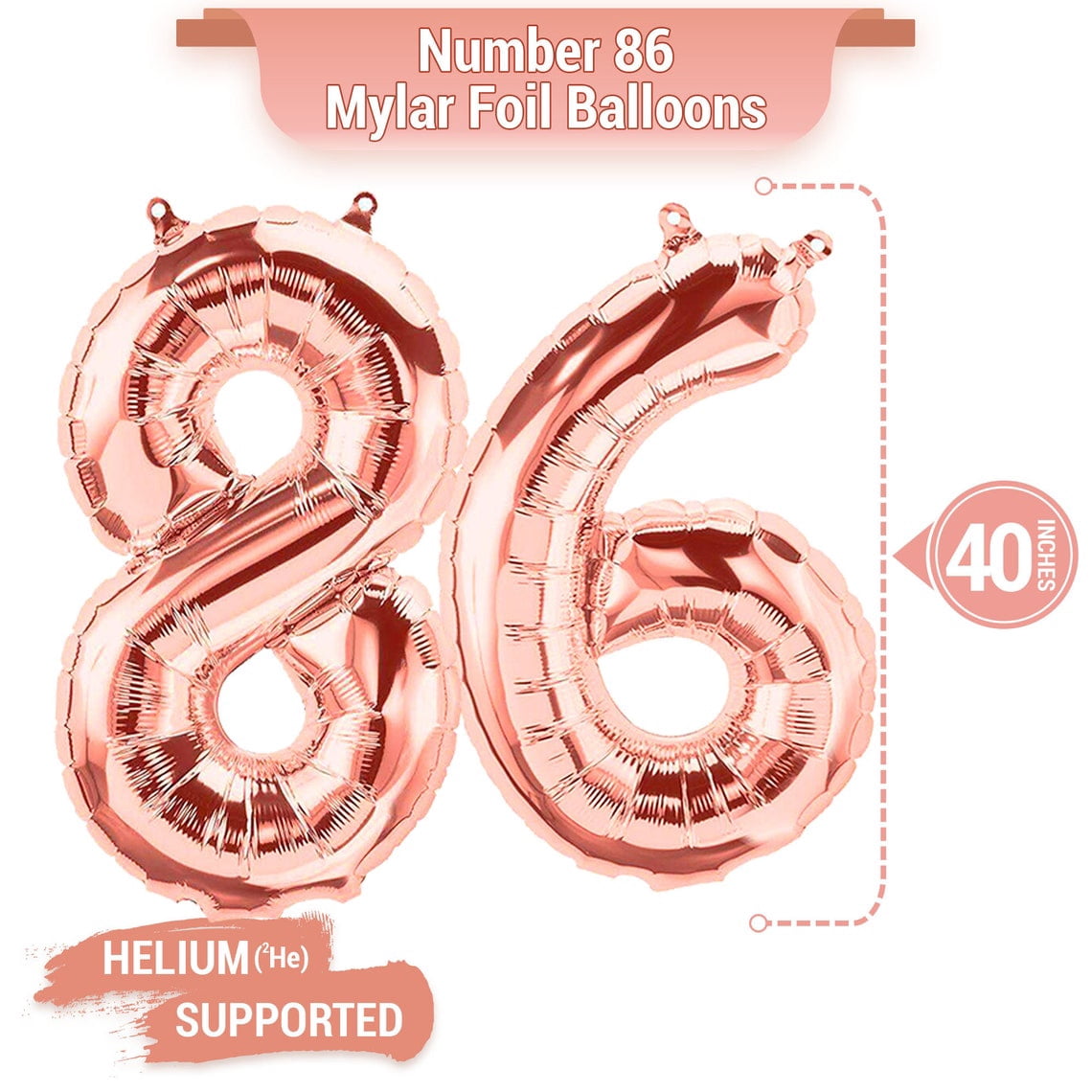 PartyDeco Gold Number 1 Mylar Balloon - 86 Cm Giant Foil Balloon For Birthdays, New Year, Parties