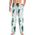 thumbnail image 4 of Cartoon Cactus Ghost Pajama Pants, Men's Lounge Pants Light with Drawstring and Pockets, Christmas New Year Birthday Father's Day Gifts, X-Large, 4 of 7