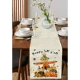 thumbnail image 2 of Table Runners 60 Inches Long Dress Scarves, Thanksgiving Pumpkin Farmhouse Kitchen/Dining Table Runner, Small Coffee Tablerunners, Vintage Fall Sunflower Plaid 13x60 Inch, 2 of 7