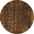 thumbnail image 1 of Ahgly Company Indoor Round Abstract Brown Modern Area Rugs, 8' Round, 1 of 4