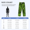 thumbnail image 4 of Lsque Tiny Green Fern Leaves Print Men's Pajama Pants, Lounge Pant - Comfortable Home Wear,Elastic Waistband, Stylish Design-X-Large, 4 of 9