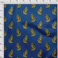 thumbnail image 3 of oneOone Cotton Flex Royal Blue Fabric Peacock Block Sewing Material Print Fabric By The Yard 40 Inch Wide, 3 of 4