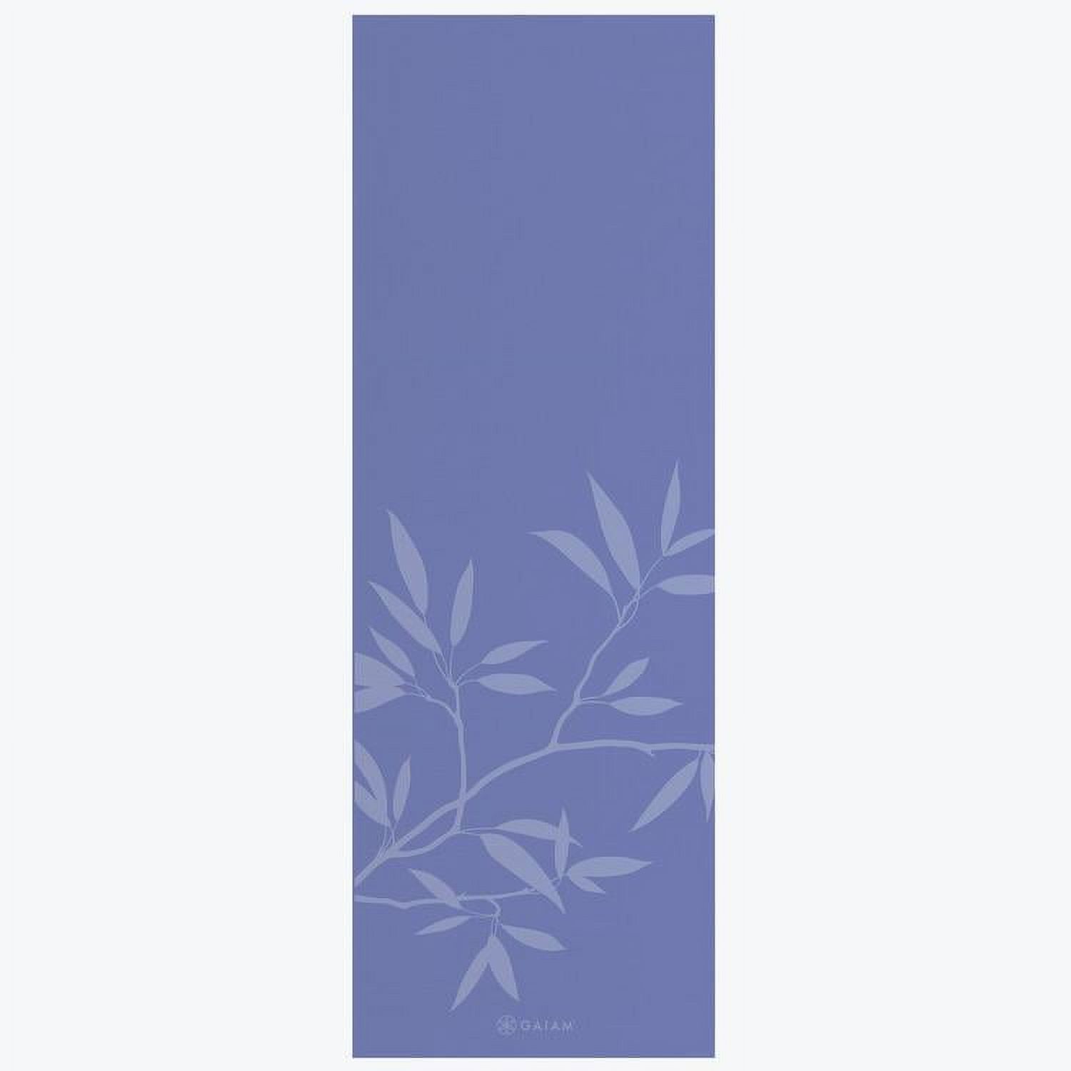 Gaiam Premium Print Yoga Mat, Ash Leaves, 6mm