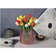 thumbnail image 6 of MAMOWEAR Artificial Flowers Fake Tulips Flower for Bridal Wedding Festival Decor Bouquet Real Touch PU Flower Bouquet(Red, 15PCS), 6 of 7