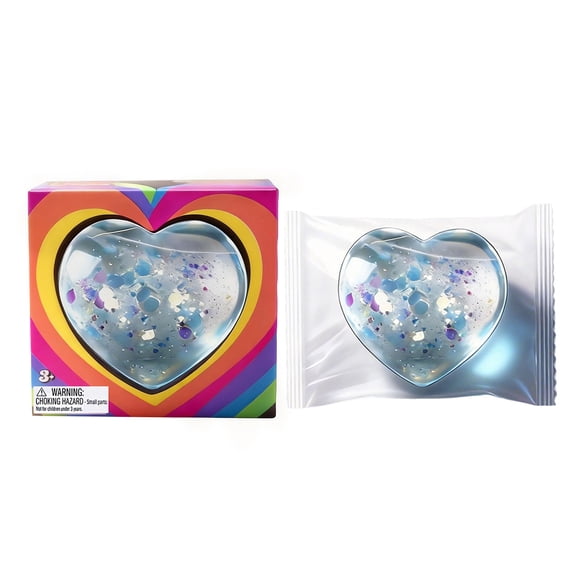 EclipseJewels Heart Shaped Squishy Toy Stress Relief Soft Slow Rising Pinch Sensory Gift for Adults Anxiety Relief,Blue