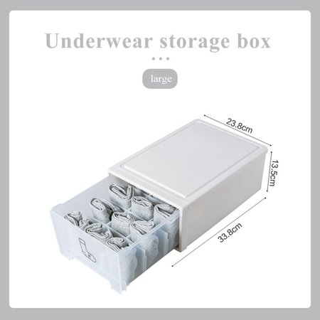 

Bra Underwear Socks Storage Box Clothes Organizer Drawer Can Be Stacked Dtorage Plastic Dustproof Bedroom Cabinet Drawer Divider