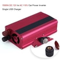 thumbnail image 4 of Car Power Converter Adapter, 1500W DC 12V to AC 110V Car Power Inverter Converter USB  Adapter, 4 of 7