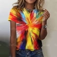 thumbnail image 7 of Colourful Graffiti Women‘s T-shirt Summer O-neck Casual Short Sleeve Female Loose Fashion Pullover For Ladies Daily Streetwear, 7 of 7