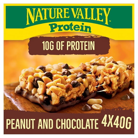 Nature Valley Protein Peanut & Chocolate Bars 4 x 40g, Imported from Britain