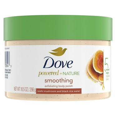 Dove Powered By Nature Smoothing Body Polish Exfoliating With 5 Natural Origin Ingredient Blend For Skin Care 10.5 oz C3