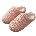 thumbnail image 2 of AURIGATE House Slippers for Women Fuzzy Unisex Memory Foam Soft Plush Fleece Lined Winter Indoor Shoes Anti-Skid Rubber Sole, 2 of 5