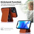 thumbnail image 5 of funda para iPhone 14 Pro Max case Magsafe for Women with Card Holder Detachable-iPhone 14 pro max case Wallet (Brown), 5 of 16