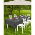 thumbnail image 3 of Outdoor Tablecloth Dark Grey Pattern Rectangle Patio Tablecloths 60x84, Waterproof Outside Table Cloths with Umbrella Hole and Zipper, Pure Colour Summer Table Cover for Outdoor Tables, Picnic,, 3 of 6