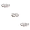 thumbnail image 3 of Thinsony Femmes Chic Perle Strass Stretch Bracelet Mariage Bal pour Mariée Blanc 2 Rangée 3Set, 3 of 6