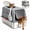 Gray, variant on Stainless Steel Dog Proof Cat Litter Box, Large Enclosed Metal Litter Pan with Lid, Anti-Leak High Sides, Front Entry Top Exit for Big Cats & Multi-Cat Home, Includes Scoop