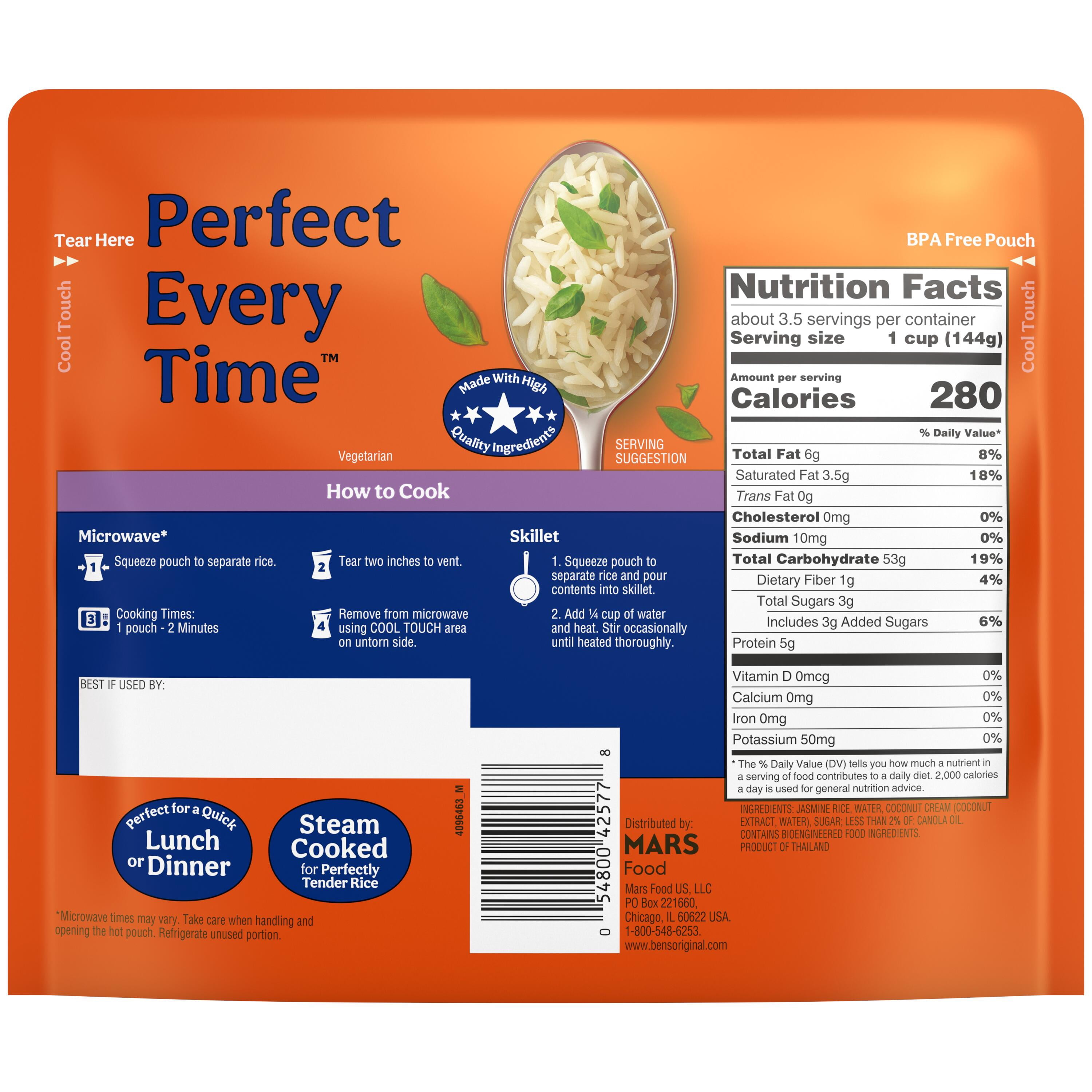 (3 pack) Ben's Original Ready Rice Coconut Jasmine Family Size 17.3 Ounces