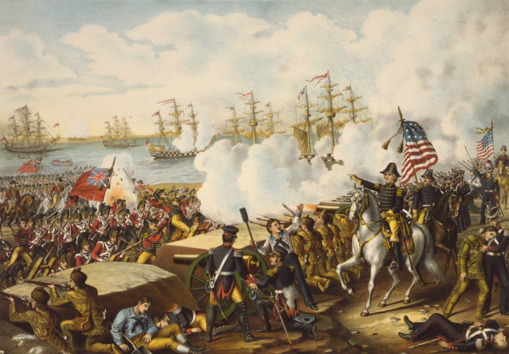 The Battle Of New Orleans January 8 1815 Final Battle Of The War Of 1812 Resulting In Victory For The American Forces Against The British After A 19Th Century Work Canvas Art - Ken Welsh Design Pics