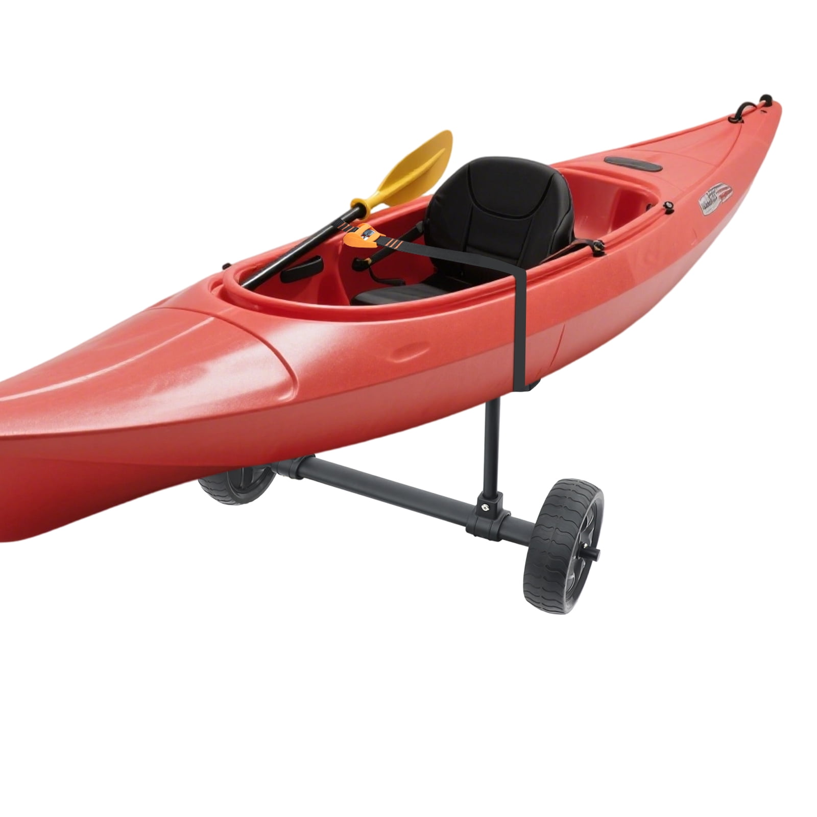 1 PCS Black  45kg/99.2lbs Load Bearing Capacity Kayak Cart for transporting kayaks, canoes, and paddleboards across sand, gravel, grass, and pavement