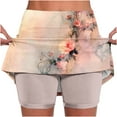 thumbnail image 2 of HaoXianJian Plus Size Women's Tennis Skirts Golf Skorts Mini Skirt Floral Print Middle Waisted Lightweight Athletic Liner Shorts Summer Clothes Casual Workout Built-in Sports Shorts Activewear S-4X, 2 of 6