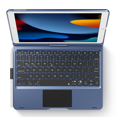 thumbnail image 6 of Pekarejue Wireless Keyboard Case for 2021 Apple iPad 10.2 inch 9th 8th 7th Generation, iPad Air 3rd and iPad Pro 10.5 2nd Gen: Rotation, Pencil Holder, Multi-Touch Trackpad, RGB Backlit Blue, 6 of 6