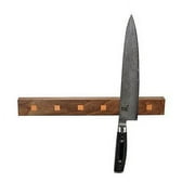 ScanWood 14" Walnut & Cherry Wood Magnetic Knife Bar / Wall Mount Storage Rail
