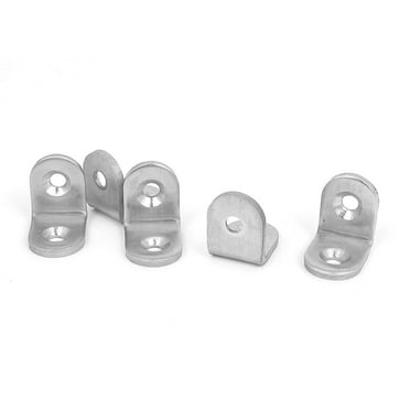Unique Bargains 1" x 1" Stainless Steel Shelf Corner Brace Repair Angle Bracket 5pcs