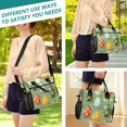 thumbnail image 5 of ALAZA Easter Eggs Floral Insulated Lunch Bag Reusable Tote Box Adjustable Shoulder Strap for Work Picnic, 5 of 6