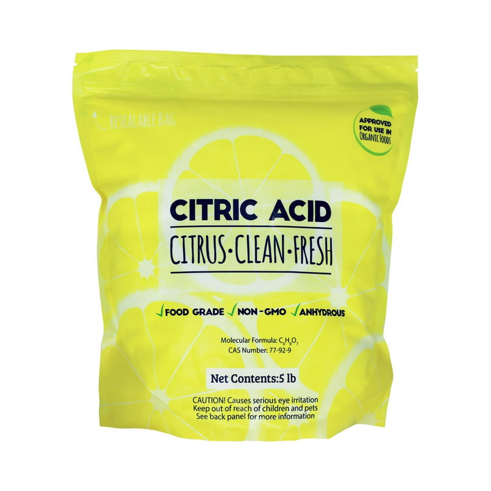 5 lb NonGMO Organic Citric Acid Food Grade FCC/USP Anhydrous Pure Fine