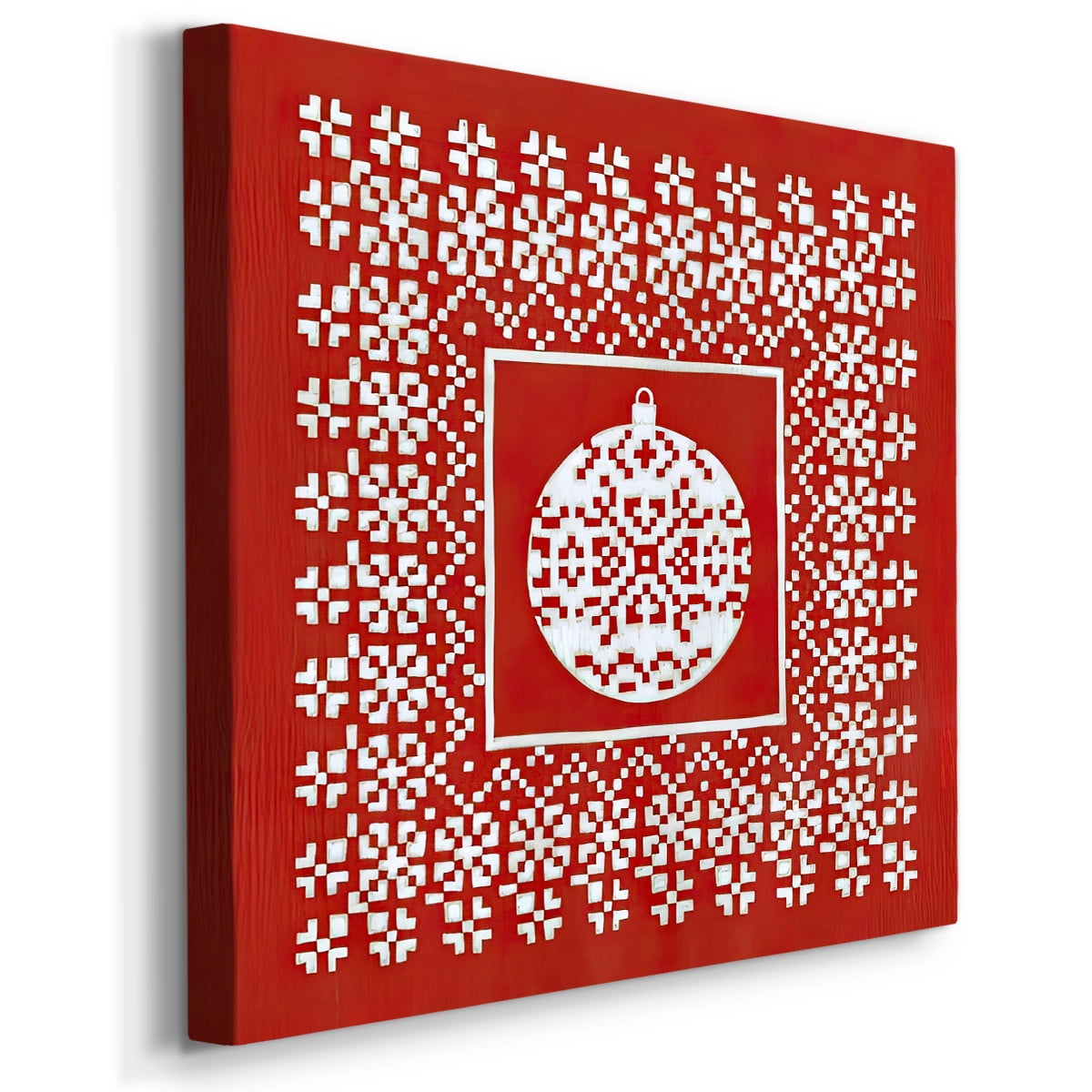 Fair Isle Snowflake III- Gallery Wrapped Canvas