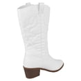 thumbnail image 3 of Women Cowgirl Cowboy Stitched Mid Calf Forever Boots Pointy Toe Western White 7, 3 of 4